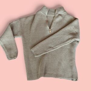 Tan quarter zip sweater (large)